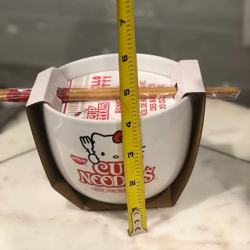 ✨NWT✨ Hello Kitty x Cup Noodles 20 Ounce Ramen Bowl with Chopsticks - Picture 5 of 12
